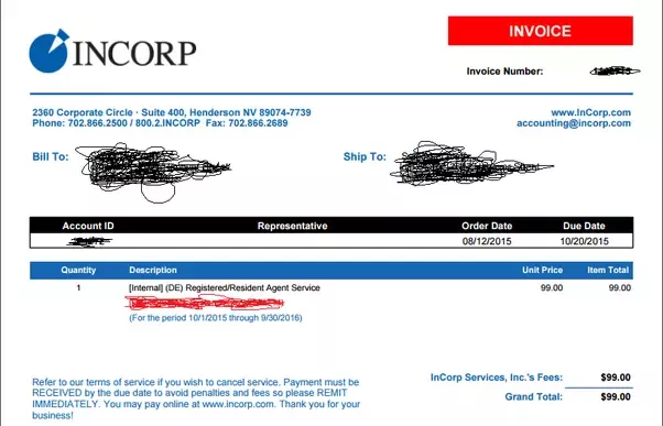 legit invoice example